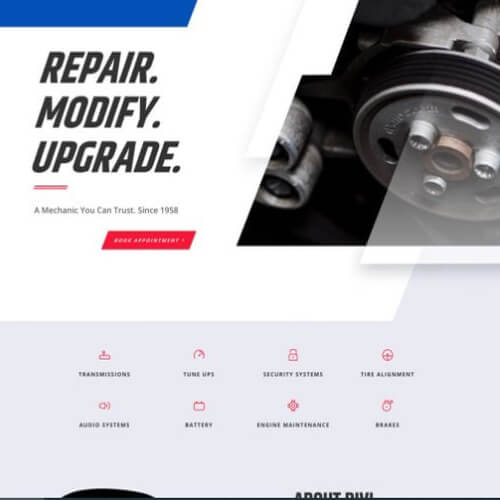 Фирмен сайт, сайт за услуги 19 shablon layouts site car repair